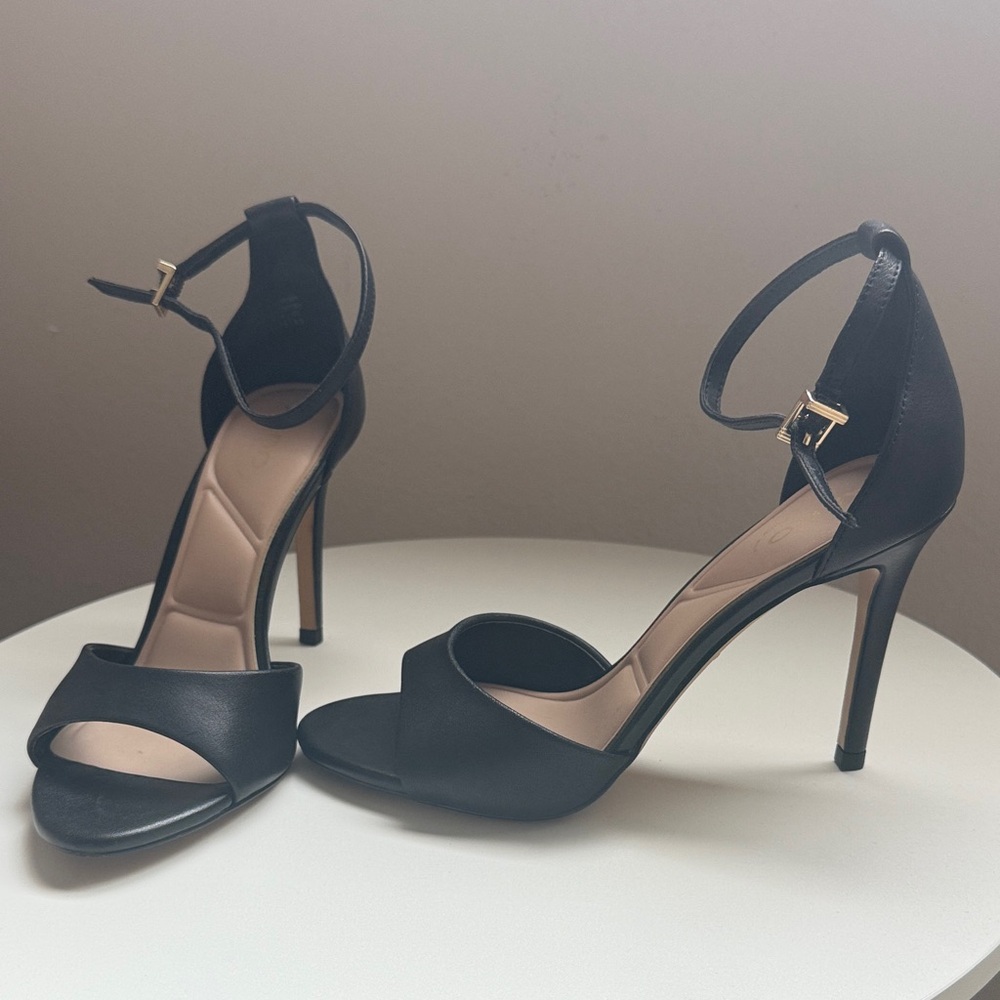 Aldo Black Ankle Strap Heels